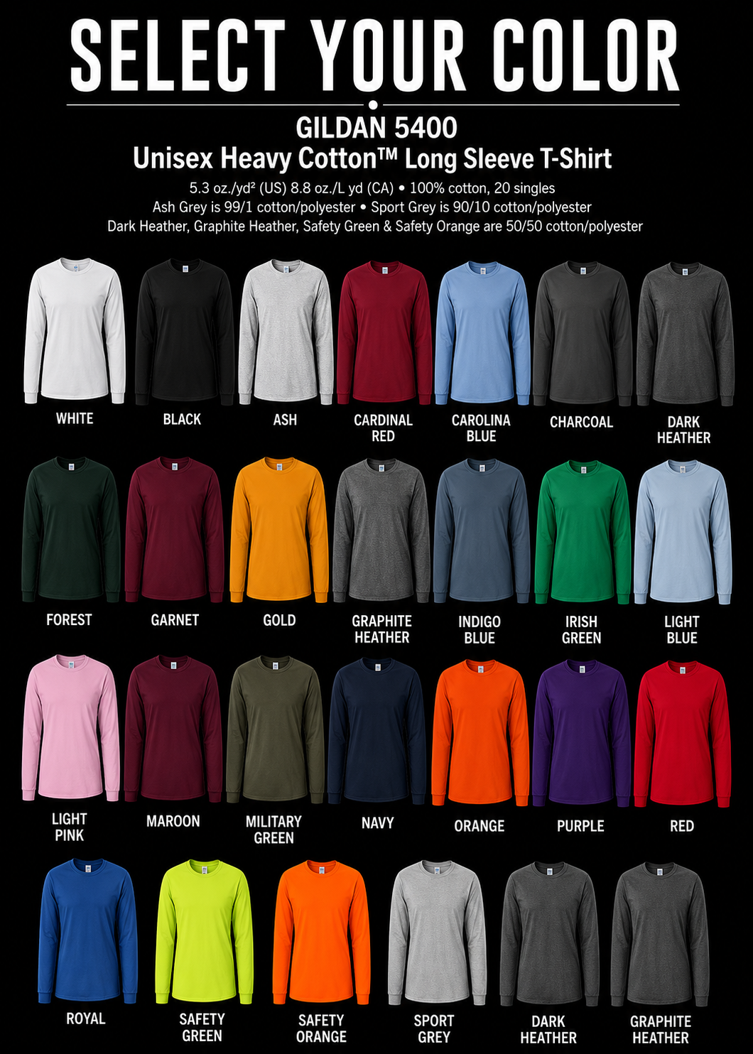 Classic Heavy Cotton Long Sleeve 5400