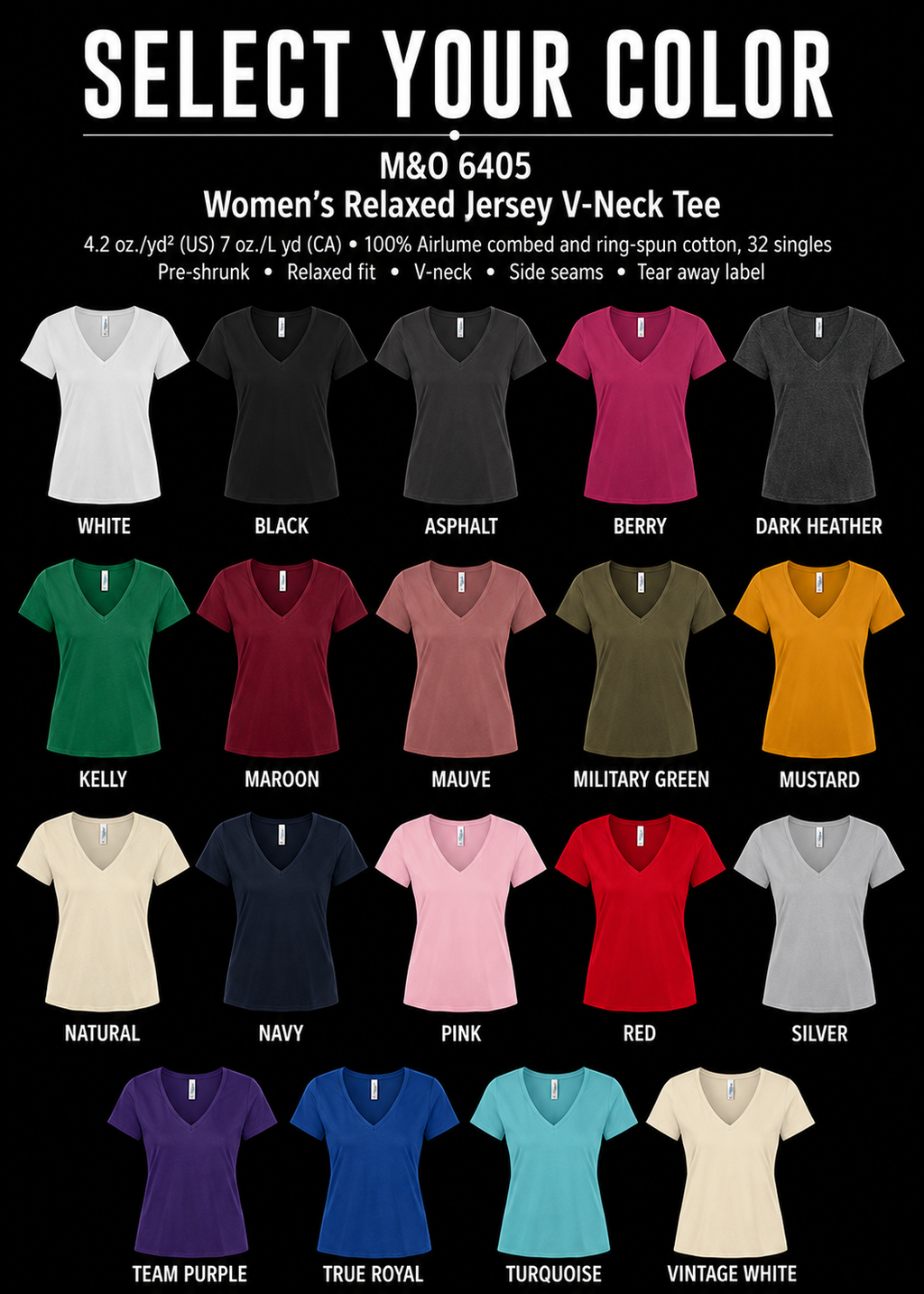 Premium Relaxed V-Neck 6405
